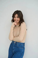 Slim See-Through Pullover Top