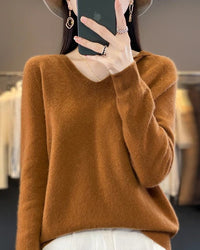 Soft Wool Knit Hooded Pullover Sweater