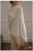 Drawing Pure Wool Knitted Hoodie