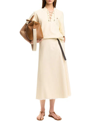 Elegant Embroidered V-Neck Short-Sleeved T-Shirt