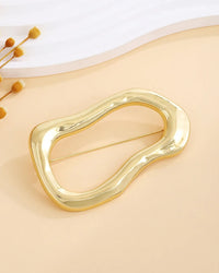 Irregular Oval Polished Brooch