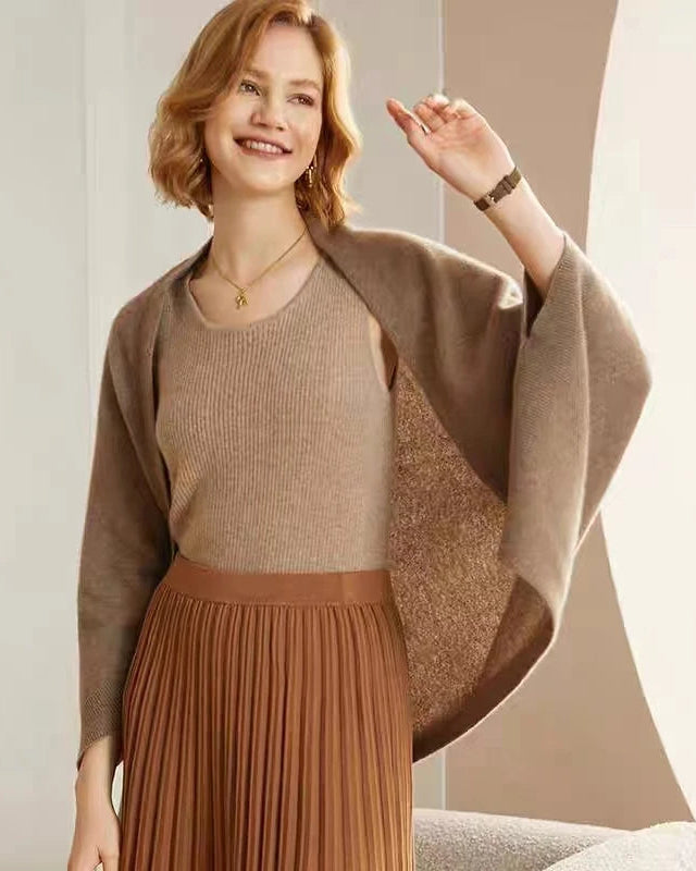 Wool Solid Knit Shawl Scarf Wrap