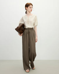 Casual V-Neck Loose Short-Sleeved Shirt