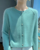 Soft Mink Cashmere O-Neck Cardigan