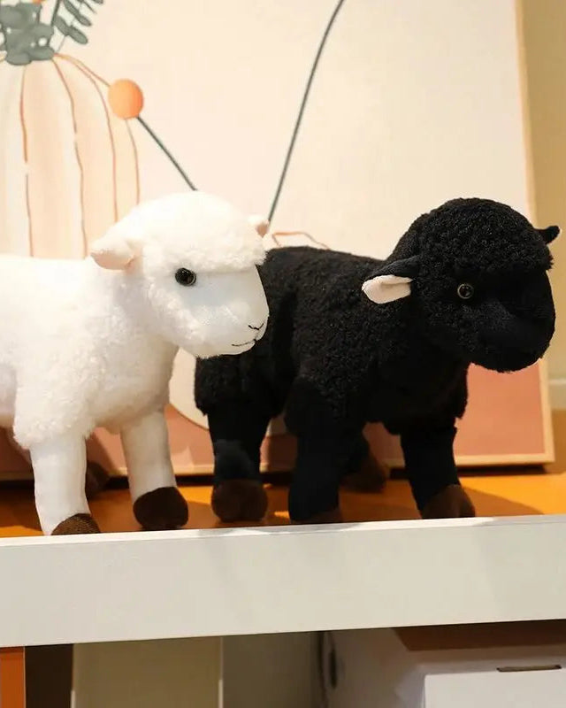 Lifelike Sheep Plush Stuffed Animal Toy