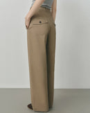 Loose-Fitting Casual Straight-Leg Cotton Trousers