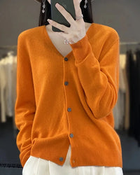 Merino Wool V-Neck Cardigan