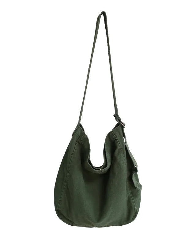 Soft Canvas Crossbody Shoulder Bag
