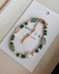 Pearl & Jade Necklace and Bracelet Set