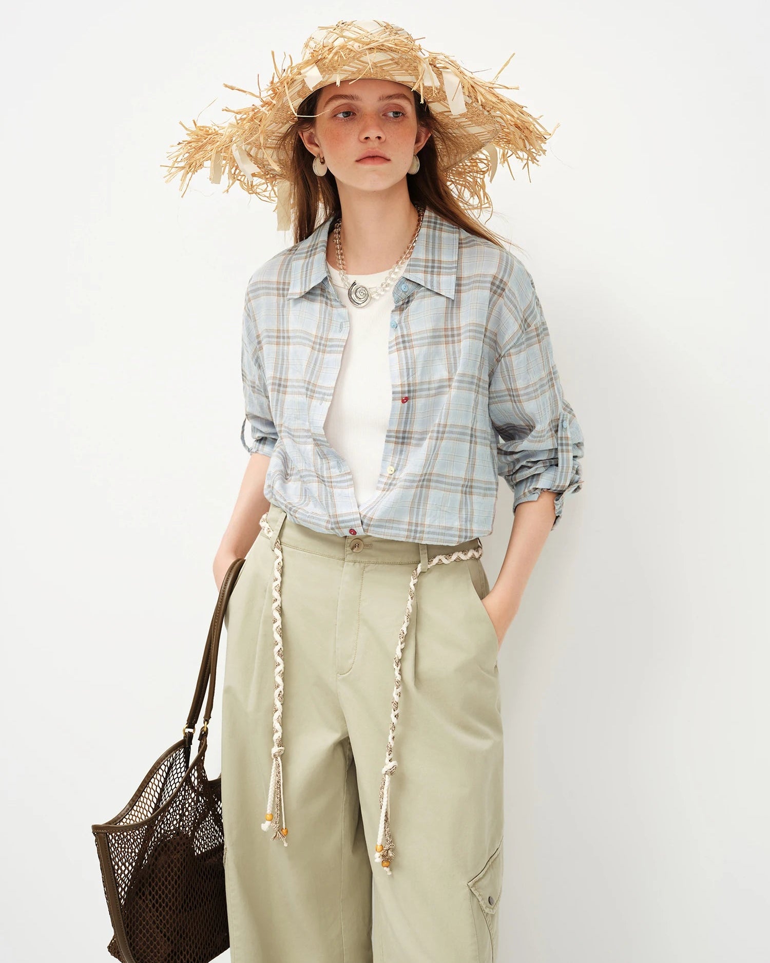 Casual Retro Plaid Shirt Jacket