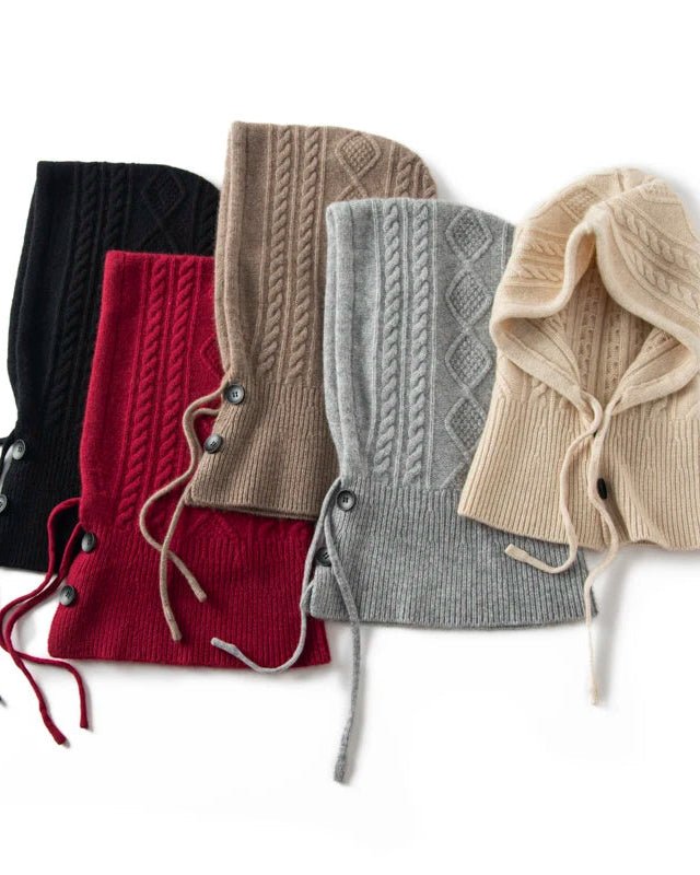 Cashmere Knitted Fashion Scarf And Hat