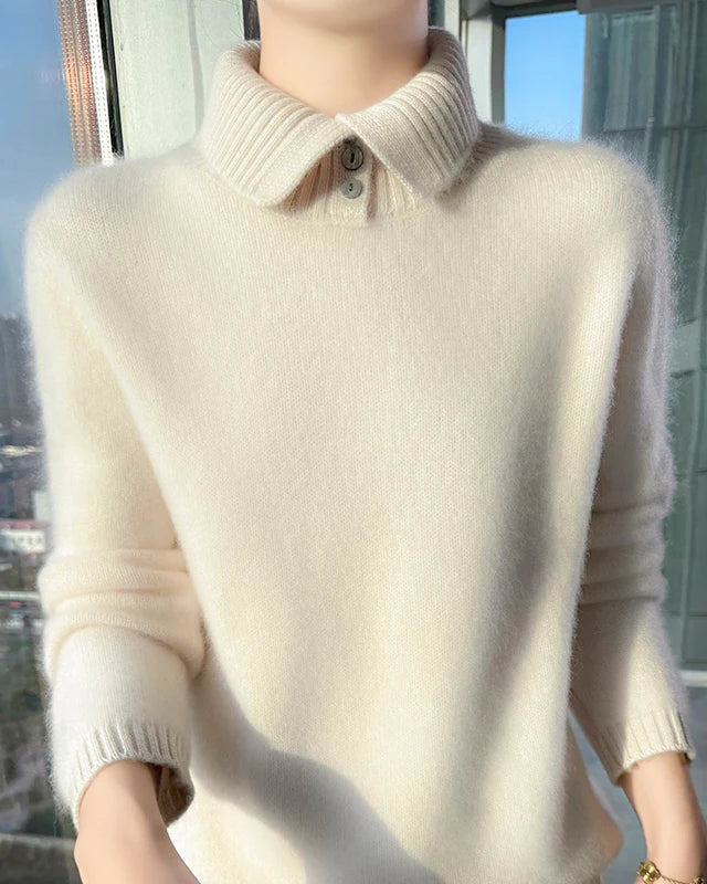 Thick Merino Wool Zip Turtleneck Sweater