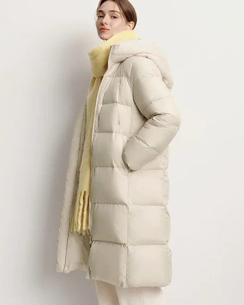 Women's Long Hooded Down Jacket