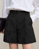 Casual Loose Jacquard Cotton Shorts