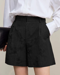 Casual Loose Jacquard Cotton Shorts