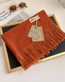 Faux Cashmere Thick Wrap Scarf in Colors