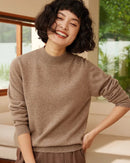 Cashmere Mock Neck Knitted Sweater