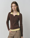 New Style Faux Two-Piece Collared Knit Sweater