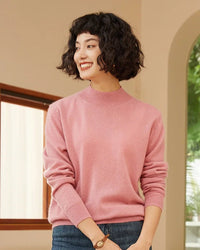 Cashmere Mock Neck Knitted Sweater