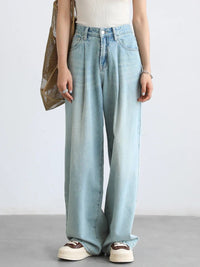 High Waisted Wide Leg Denim Pants