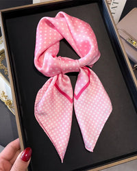 Floral Print Satin Square Scarf