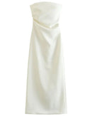 Ruffled Off-The-Shoulder And Backless Dress