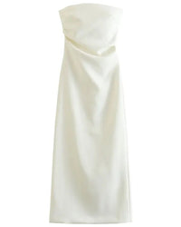 Ruffled Off-The-Shoulder And Backless Dress