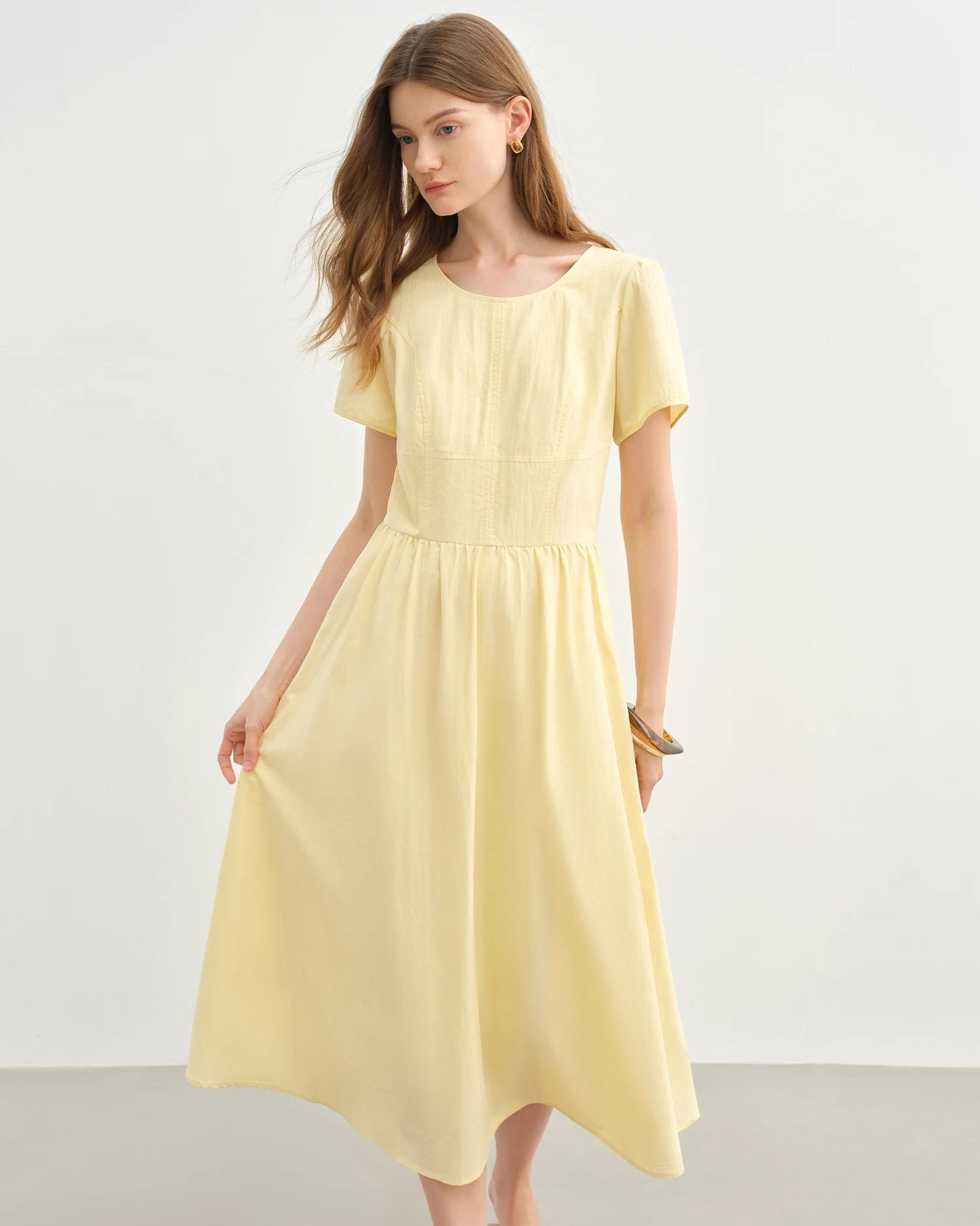 Stylish High-Waisted Slim-Fitting Long Dress