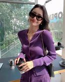 A refined everyday layer, this V-neck cardigan offers a button-front design, long sleeves, and slight stretch.