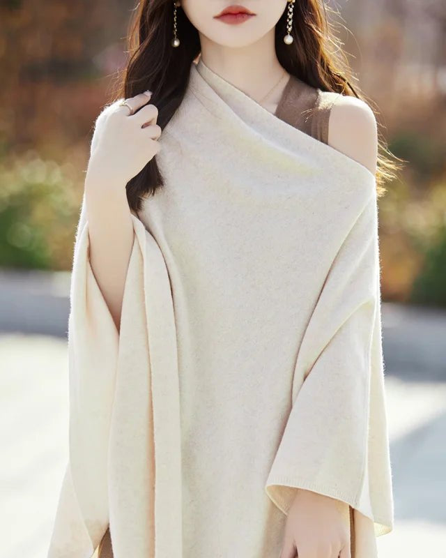 Solid Color Oversized Wool Pashmina Shawl