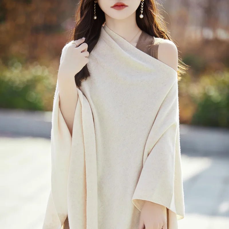 Solid Color Oversized Wool Pashmina Shawl