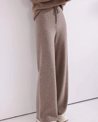 Drawstring Wide Leg Knitted Trousers