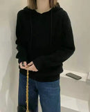Casual Wool Knit Hoodie Sweater