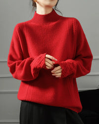 Refined Textured Wool Turtleneck Sweater