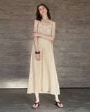 Elegant Backless Sleeveless Loose Robe Dress