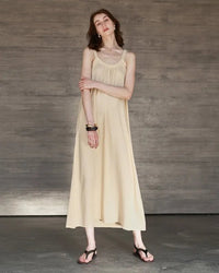 Elegant Backless Sleeveless Loose Robe Dress
