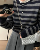 Heavyweight Cashmere Crewneck Cardigan