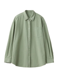 Oversized Long-sleeved Cotton Shirt