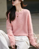Loose-Fit Crewneck Pullover Sweater