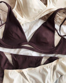 Sexy Deep V Push-Up Cutout Bra Set