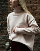 Oversized Turtleneck Heavyweight Knit Pullover