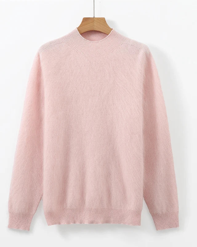 Soft Cashmere Mock-Neck Sweater