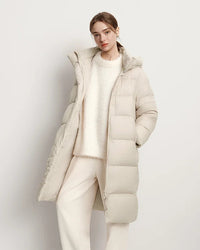 Women's Long Hooded Down Jacket