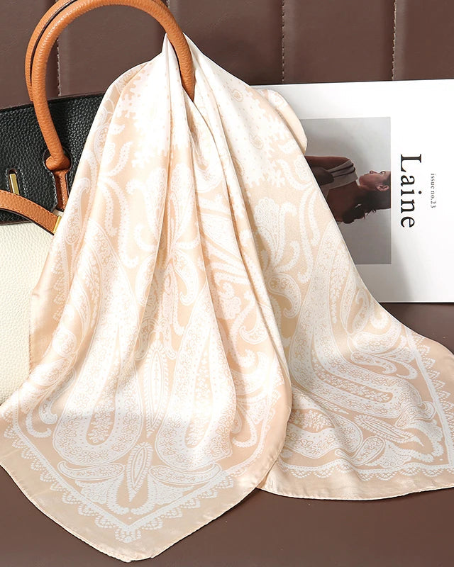 Multifunction Paisley Square Silk Scarf