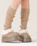 Ribbed Wool-Blend Calf Warmers