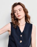Woven Ease Knit Sleeveless Vest