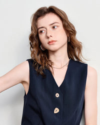 Woven Ease Knit Sleeveless Vest