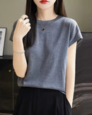 Solid-Color Sleeveless Knit Top