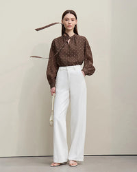 Loose Polka Dot Chiffon Shirt