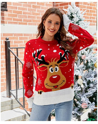 Elk Jacquard Christmas Sweater